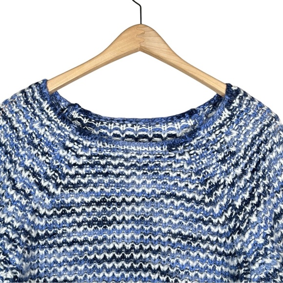 VINTAGE Chunky Marled Crochet Knit Raglan Sweater - Picture 4 of 9